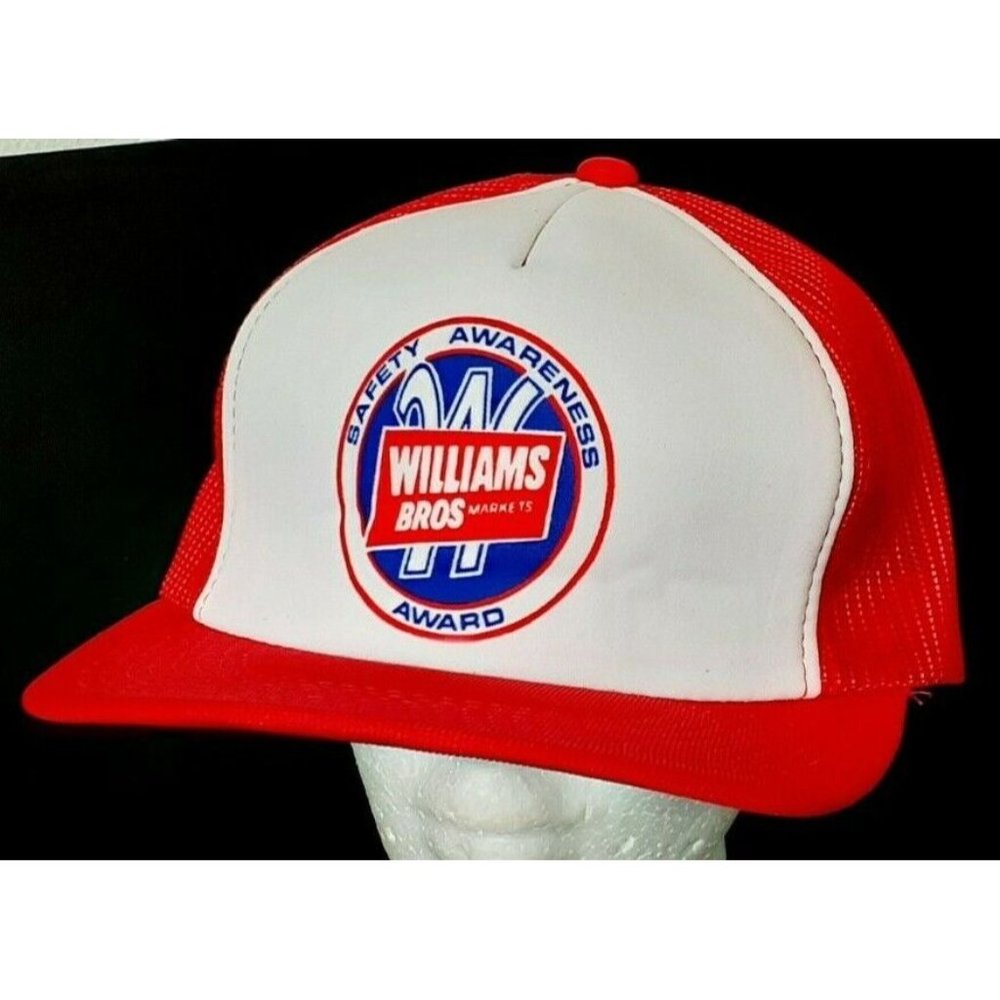 Trucker Cap Snapback Vintage White and Red